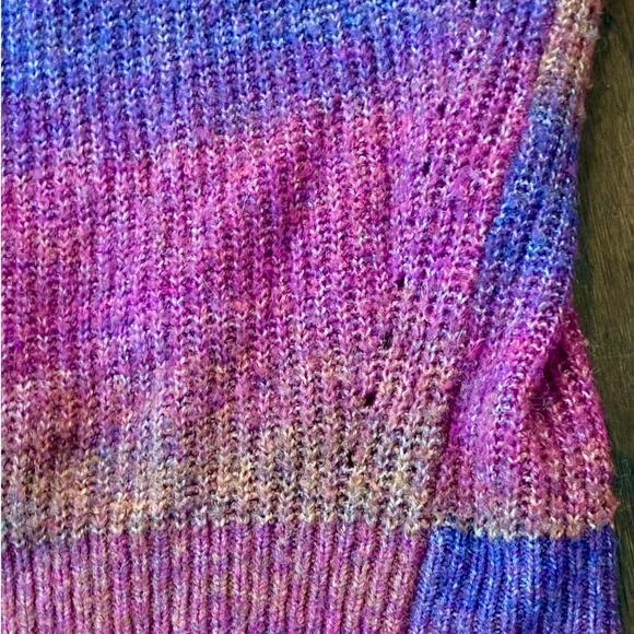 Belle by Belldini Multicolor Knit Sweater Size L - Picture 3 of 6